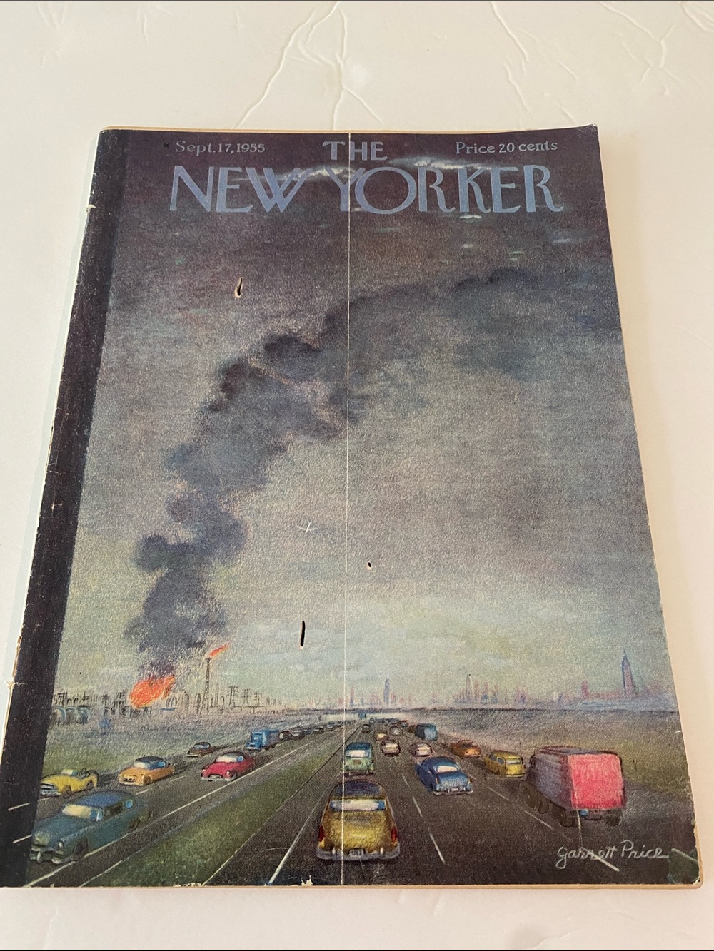 The New Yorker Magazine Sept. 17, 1955 - Muted Blue & Gray